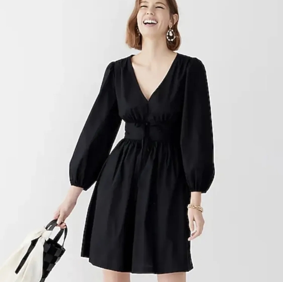 J. Crew Dresses & Skirts - J. Crew Black Poplin Mini Dress